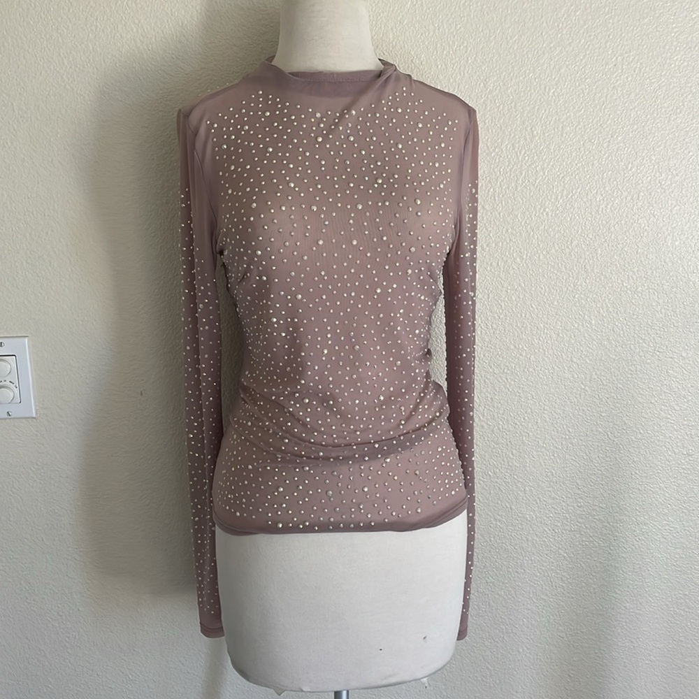 Windsor beaded sheer top
